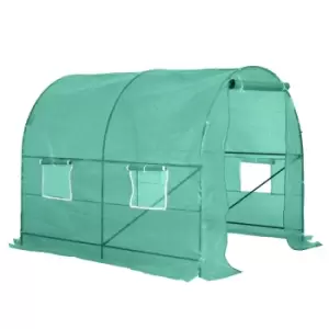 Image of Outsunny Polytunnel 2.5 x 2 x 2m Greenhouse Grow House w/ Roll Up Door