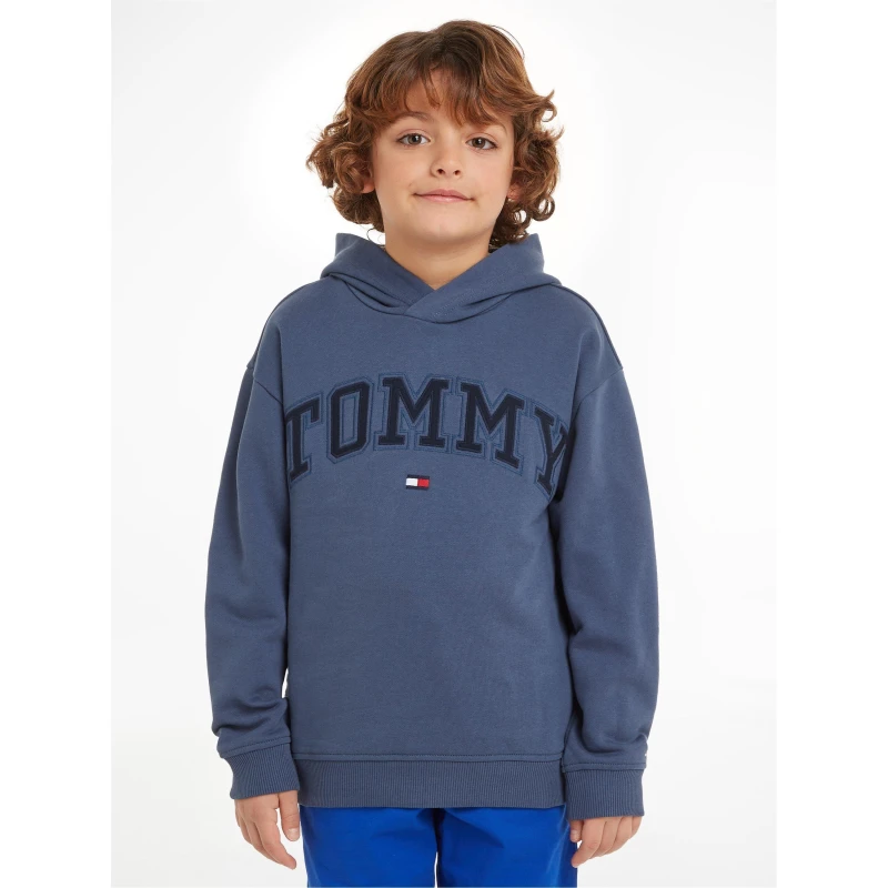 Image of TOMMY HILFIGER Tommy Varsity OTH Jn43 OTH Hoodies 4Y Blue 54962918135