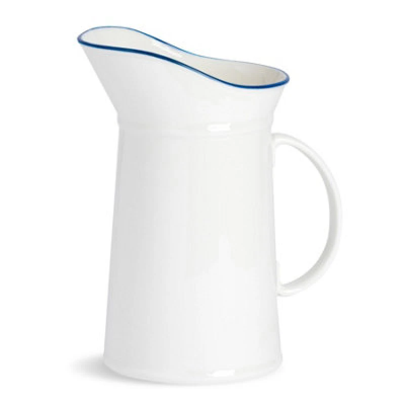 Image of Nicola Spring White Farmhouse Water Jug - 1 Litre White