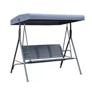 Image of Outsunny 3 Seater Swing Patio Hammock With Canopy For Outdoor - Grey