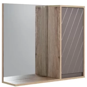 Image of HOMCOM MDF Wall Mounted Bathroom Cabinet w/ Mirror