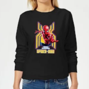 Image of Spider Man Far From Home Friendly Neighborhood Spider-Man Womens Sweatshirt - Black - 5XL