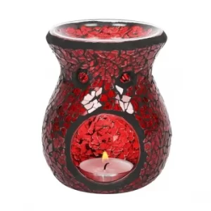 Image of Small Red Crackle Oil Burner