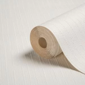 Image of Colours White Stria Paintable Wallpaper