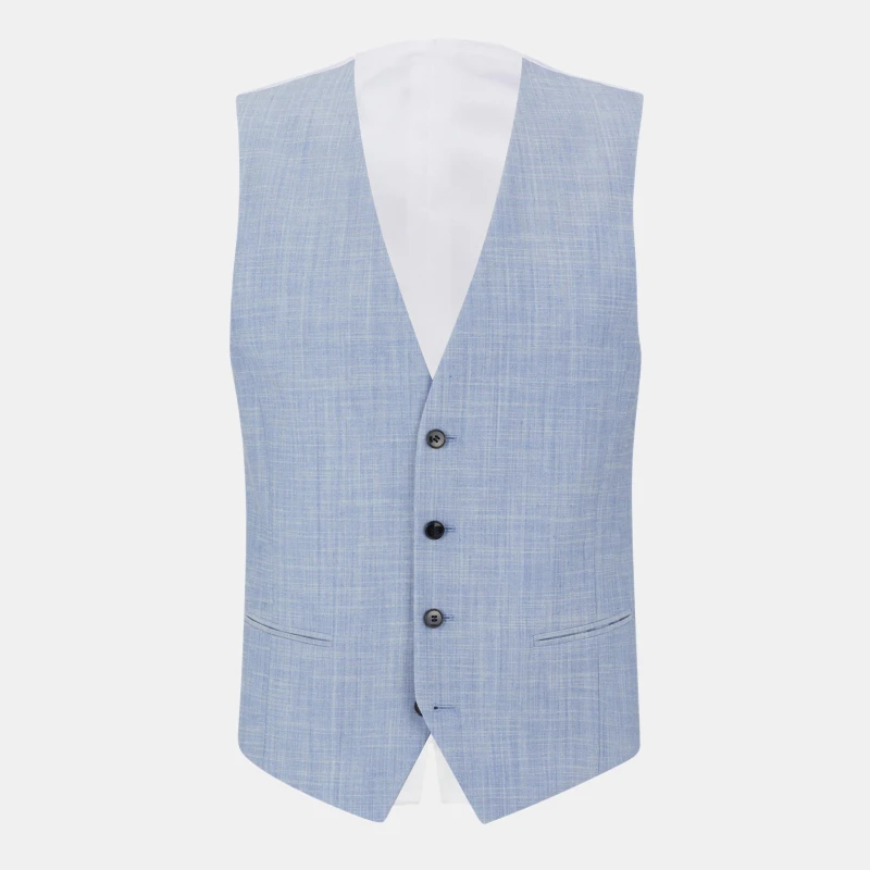 Image of Hugo Mens 's Tailored Waistcoat Medium Blue male 36 (46)