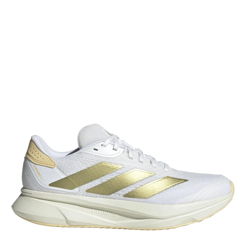 Image of adidas Womens Duramo Everyday Neutral Road Running Shoes Wht/Gold/Orange female 5 (38)