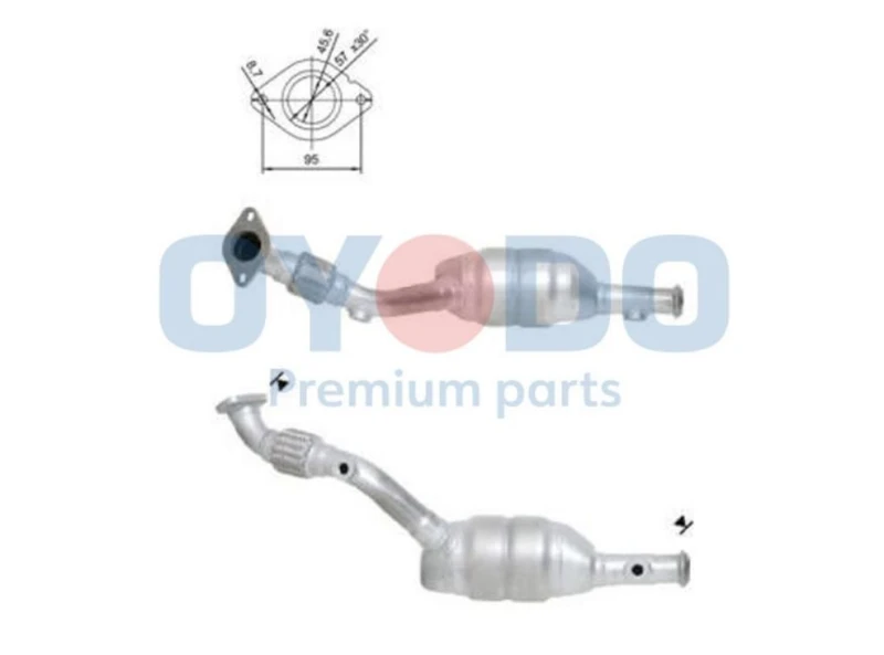 Image of Oyodo 10N0014-OYO Catalytic Converter with mounting parts Catalyst Converter (429)