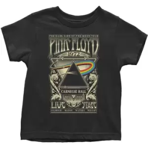 Image of Pink Floyd - Carnegie Hall Poster Kids 5 Years Toddler T-Shirt - Black