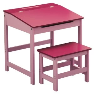 Image of Premier Housewares Kids Desk & Stool - Pink