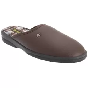 Image of Sleepers Mens Dwight Outdoor Sole Mule Slippers (9 UK) (Brown)
