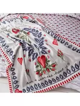 Image of Cath Kidston Peace Dove Throw, White