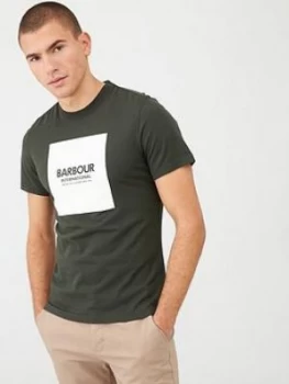 Image of Barbour International Block Logo T-Shirt - Green