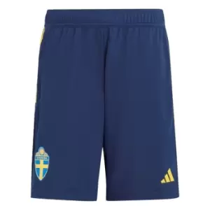 Image of adidas Sweden Tiro 23 Training Shorts Mens - Team Navy Blue 2 / Eqt Yellow