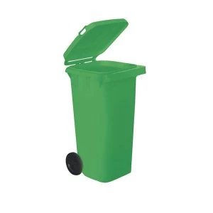 Image of Wheelie Bin 120 Litre High Density Polythene Green with Rear Wheels