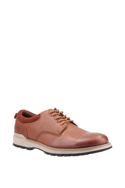 Image of Hush Puppies Mens Dylan Lace Up Oxford Leather Shoes UK Size 7 (EU 41) TAN HUS396-TAN-7