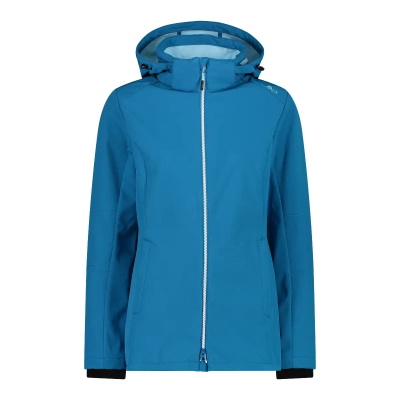 Image of Womens zip-up hooded hiking jacket CMP Bleu Female XL