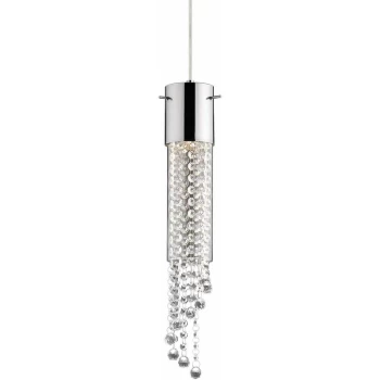 Image of Ideal Lux Lighting - Ideal Lux Gocce - 1 Light Ceiling Pendant Chrome, GU10