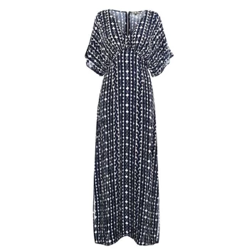 Image of Biba Mono Embroidered Maxi Dress - Monochrome