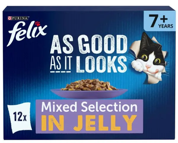 Image of Purina Felix As Good As It Looks Senior Mixed Cat Food 12 x 100g