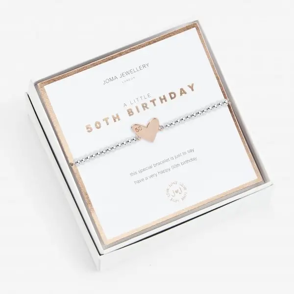 Image of Beautifully Boxed A Little Happy 50th Birthday Bracelet 5080