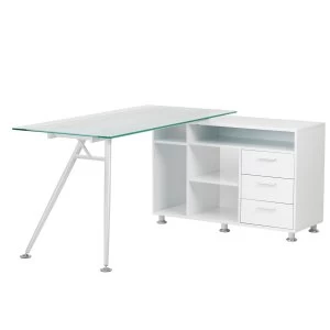 Image of Alphason Augusta Work Centre Glass Desk