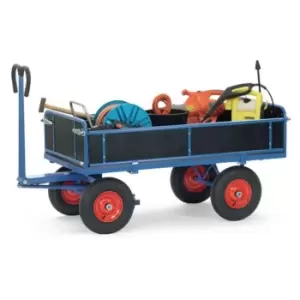 Image of Four Sided Turntable Truck 2000x 1000mm 1250kg Capacity Pneumatic Tyre