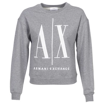 Image of Armani Exchange Logo Sweatshirt Grey Size L Women