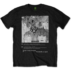 Image of The Beatles - Revolver 8 Track Unisex Medium T-Shirt - Black