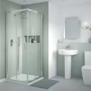 Image of Nuie Pacific Corner Entry Shower Enclosure 800mm x 800mm - 6mm Glass