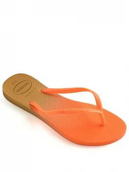 Image of Havaianas Slim Gradient Flip Flop - Multi, Orange, Size 5, Women