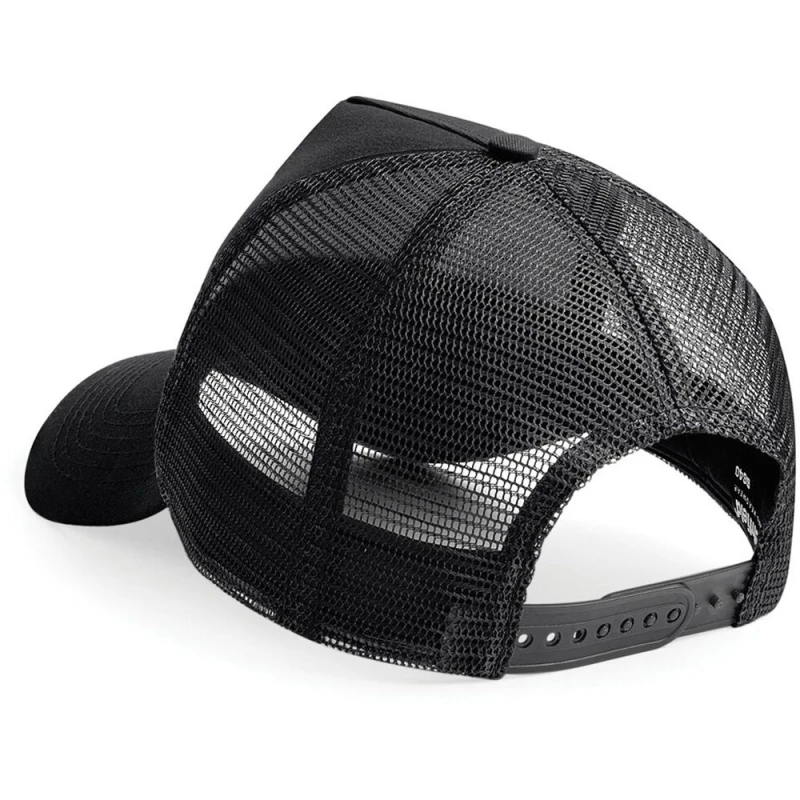 Image of Beechfield Beechfield Men Half Mesh Trucker Cap Headwear in Black One Size Male 5055747771268
