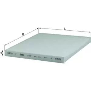 Image of Pollen Air Filter (Standard) La157 76831184 By Mahle Original