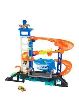 Image of Hot Wheels City Attacking Shark Escape Playset
