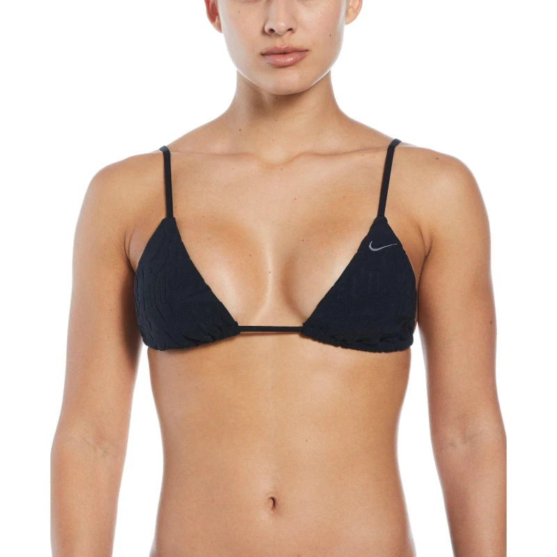 Image of Nike Retro Flow Tie String Bikini Top Black female 8 (XS)