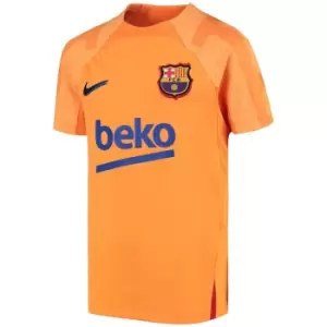 Image of 2021-2022 Barcelona Strike Training Shirt (Orange)