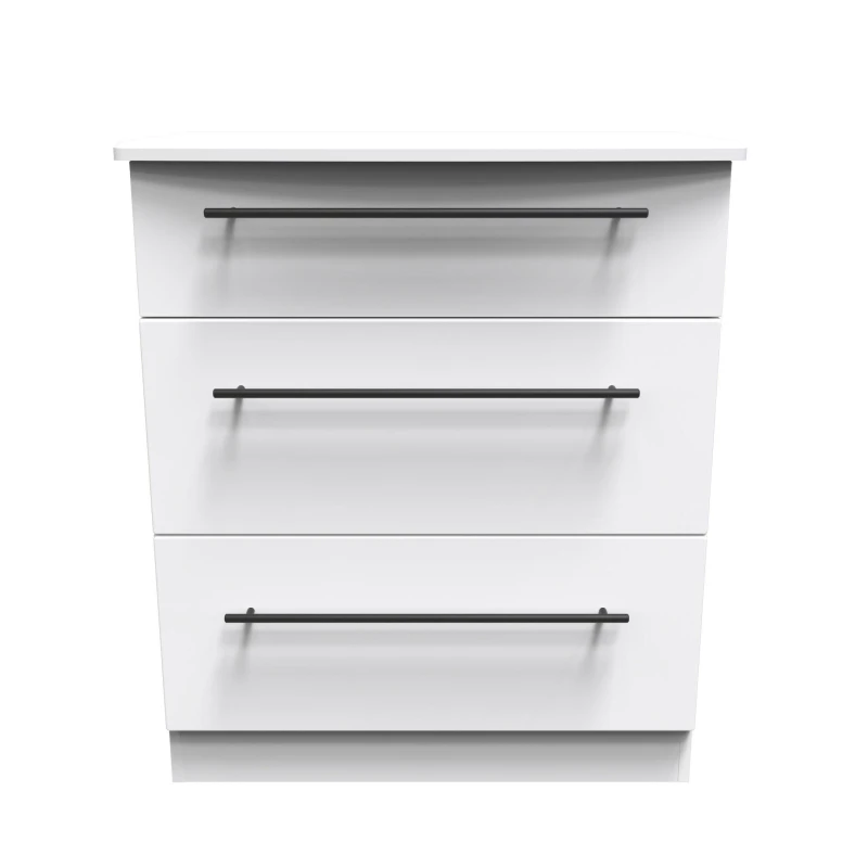 Image of Howard 3 Drawer Deep Chest In White Ash (Ready Assembled)