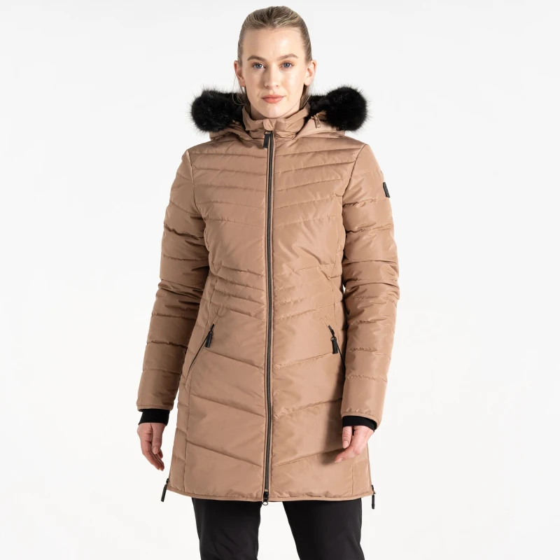 Image of Dare 2b Womens Striking IV Padded Jacket in Light Brown Size: 8 Light Brown Female 8