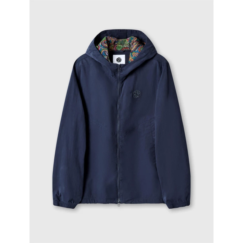 Image of Pretty Green Mens Feltham Weatherproof Rain Anorak Navy male Small