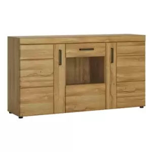 Image of Furniture To Go - Cortina 3 door glazed sideboard in Grandson Oak - Grandson Oak