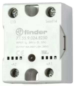Image of Finder 50 A SPNO Solid State Relay, Zero Crossing, Heatsink, 280 V ac Maximum Load