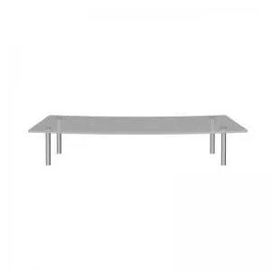 Image of Denver reception glass shelf 800mm curved