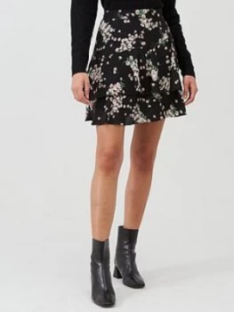 Image of Oasis Dandelion Flippy Skirt - Black, Multi Black, Size 16, Women