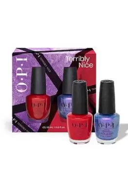 Image of OPI Terribly Nice Holiday Collection, Nail Lacquer Duo Pack 2 x 15ml One Colour, Women