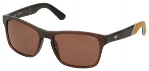 Image of Police Dark Brown Wayfarer with Brown Polarised Lens.