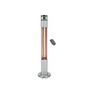 Image of Devola Platinum 2kW Floor Standing Patio Heater with Remote Control IP65 - Silver