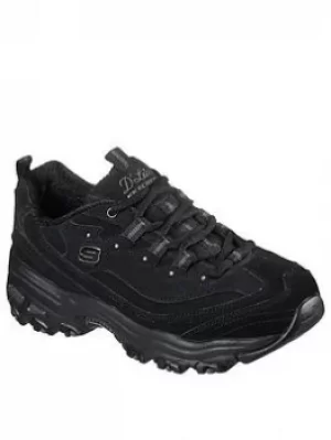 Image of Skechers D'lites Play On Trainers, Black, Size 3, Women