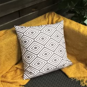 Image of Diamond Outdoor Cushion Grey / 43 x 43cm / Polyester Filled