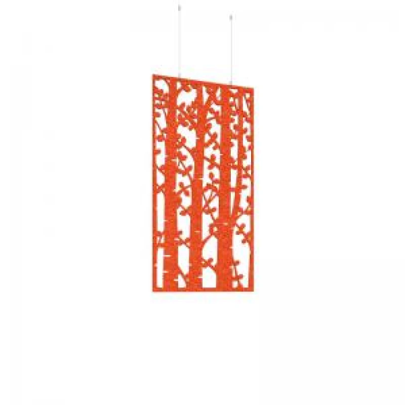 Image of Piano Chords Acoustic Patterned Hanging Screens In Orange H1200 x W600mm with Hanging Wires And Hooks - Shatter (4 Pack)