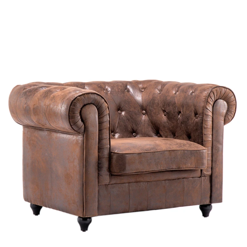 Image of Kabinet UK Accent Wingback Chesterfield Armchair Brown unisex One size