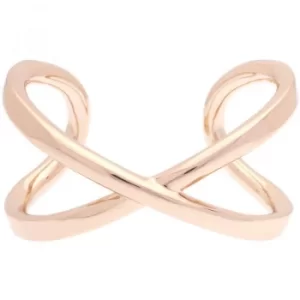 Image of Ladies Karen Millen Rose Gold Plated Criss-Cross Cuff Slim SM